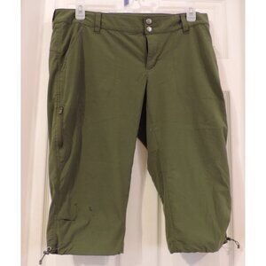 Columbia Womens Nori Green Saturday Trail II Knee Hiking Capri Pants Sz 16